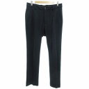 【中古】ゾーイ ZOY ニットパンツ スラックス テーパード ゴルフウエア 千鳥格子柄 ロゴ 82 紺 ネイビー 黒 ブラック /GV メンズ 【ベクトル 古着】 250408(4)