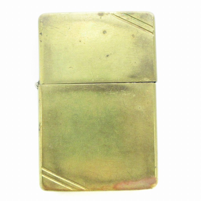 【中古】ジッポー ZIPPO ヴィンテージ ダイアゴナルライン オイルライター 喫煙グッズ USA製 ゴールド..