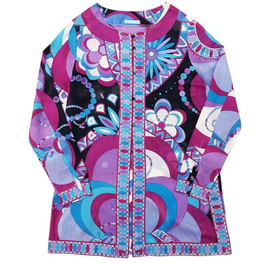 【中古】エミリオプッチ EMILIO PUCCI 美品 プッチ柄 チュニック ブラウス シャツ 総柄 長袖 I 42 青 ブルー 紫 マルチカラー 0525 レディース 【ベクトル 古着】 250530 【中古】エミリオプッチ EMILIO PUCCI 美品 プッチ柄 チュニック ブラウス シャツ 総柄 長袖 I 42 青 ブルー 紫 マルチカラー 0525 レディース 【ベクトル 古着】 250530