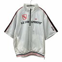 【中古】ルコックスポルティフ le coq sportif ハーフジップ 中綿 ブルゾン ウインドブレーカー ゴルフ ウエア ロゴ 半袖 LL 白 ホワイト 0714 メンズ 【ベクトル 古着】 250714