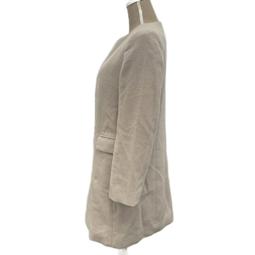 【中古】ロペピクニック ROPE Picnic ノーカラージップコート ジップアップ 36 S グレーベージュ GD0-58110-B ■YHS3 【ベクトル 古着】 250906