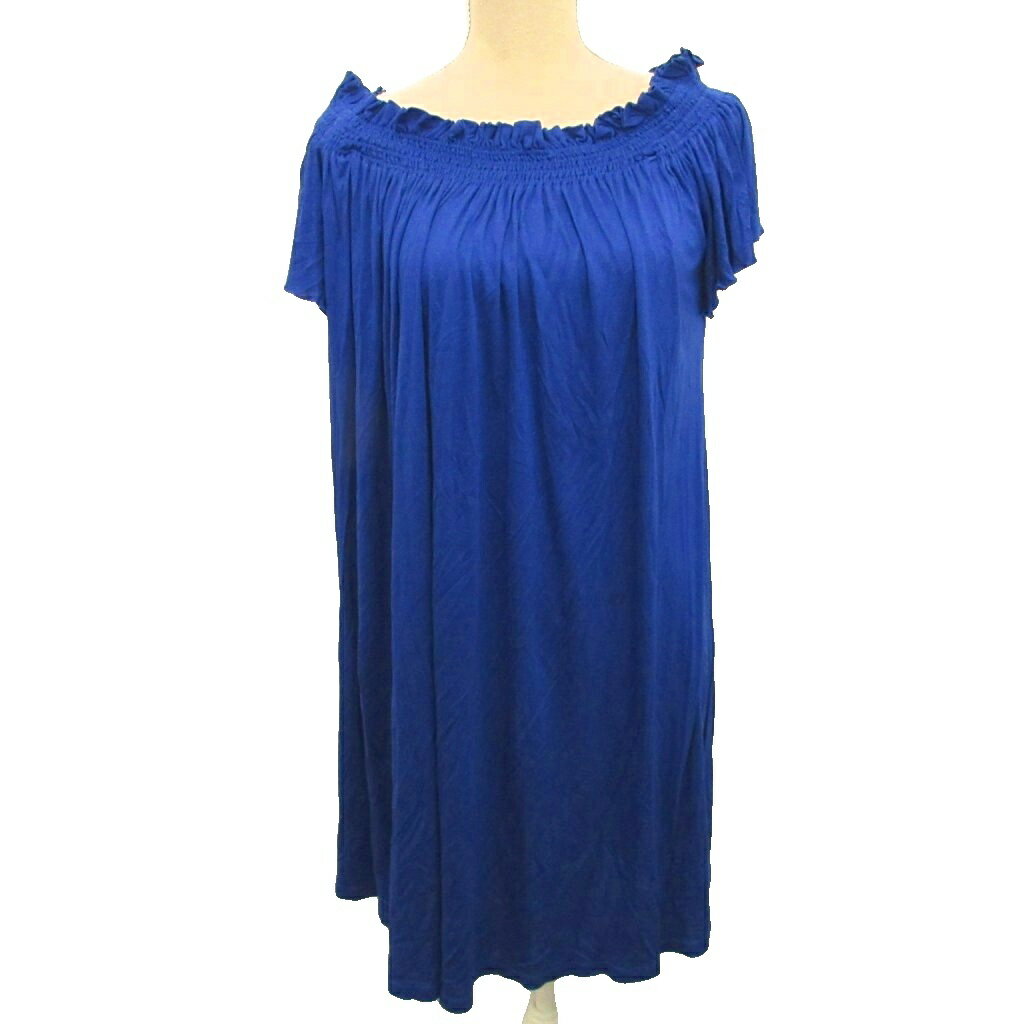 【中古】エポカ EPOCA ザ・ショップ THE SHOP ワンピース ひざ丈 半袖 38 S 青 ブルー REB09-353-25 ■YHS4 レディース 【ベクトル 古着】 250921