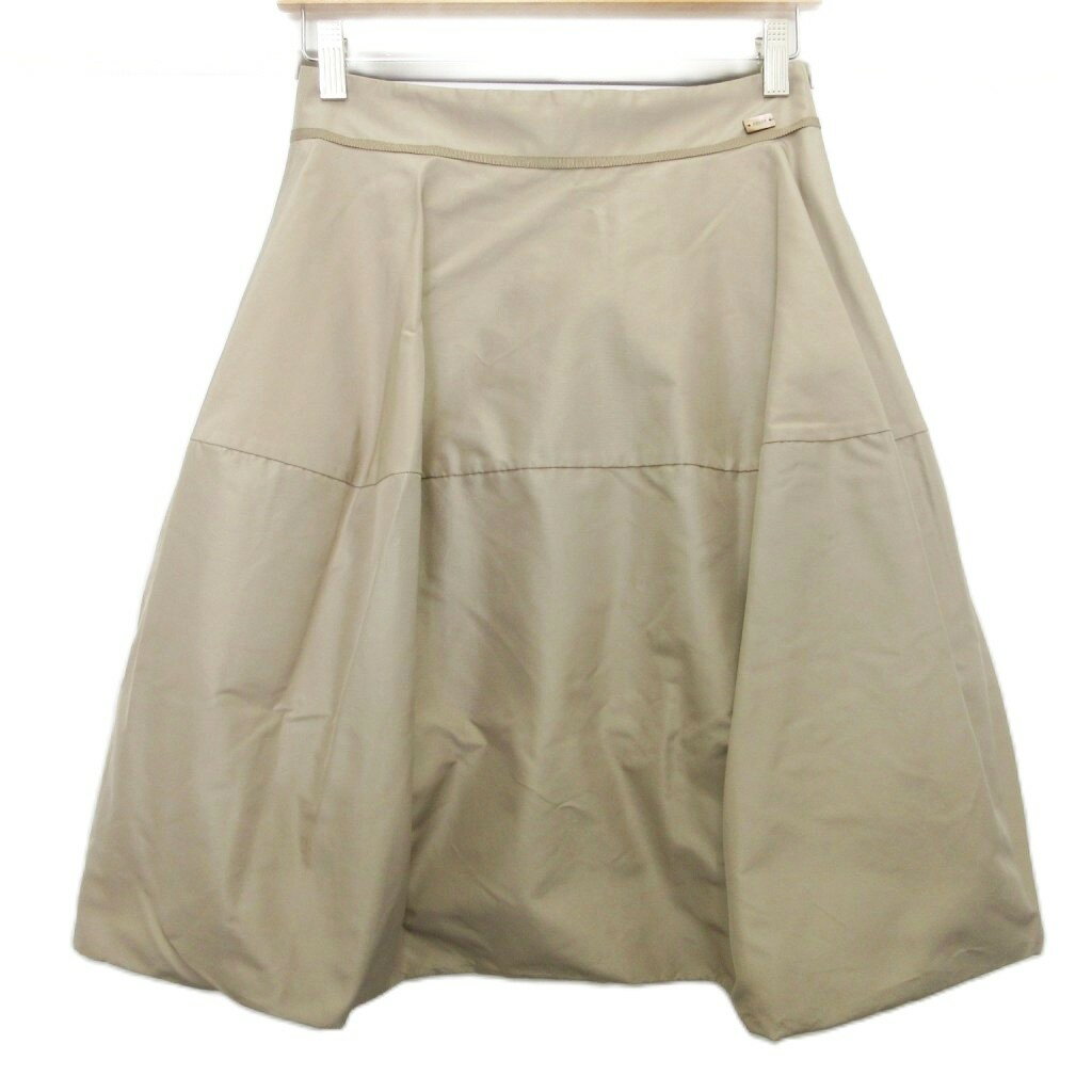 【中古】フォクシー FOXEY レディマカロン バルーンスカート シルク フレア ひざ丈 38 約S ベージュ 33308-ASFE01M 0924 レディース 【ベクトル 古着】 250924