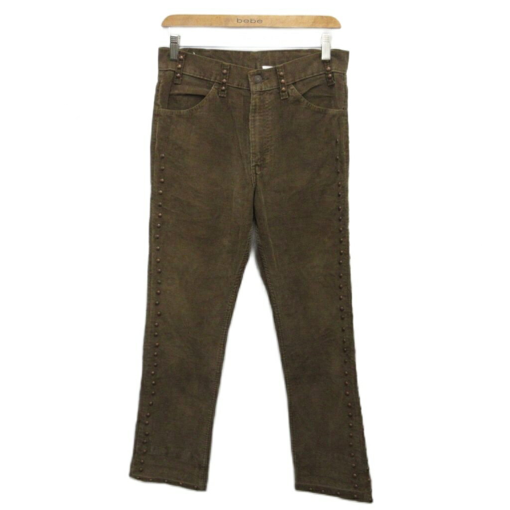 【中古】リーデニム Re DeNiM コーデュロイパンツ ストレート スタッズ 茶 ブラウン ■MET2 メンズ 【ベクトル 古着】 251020