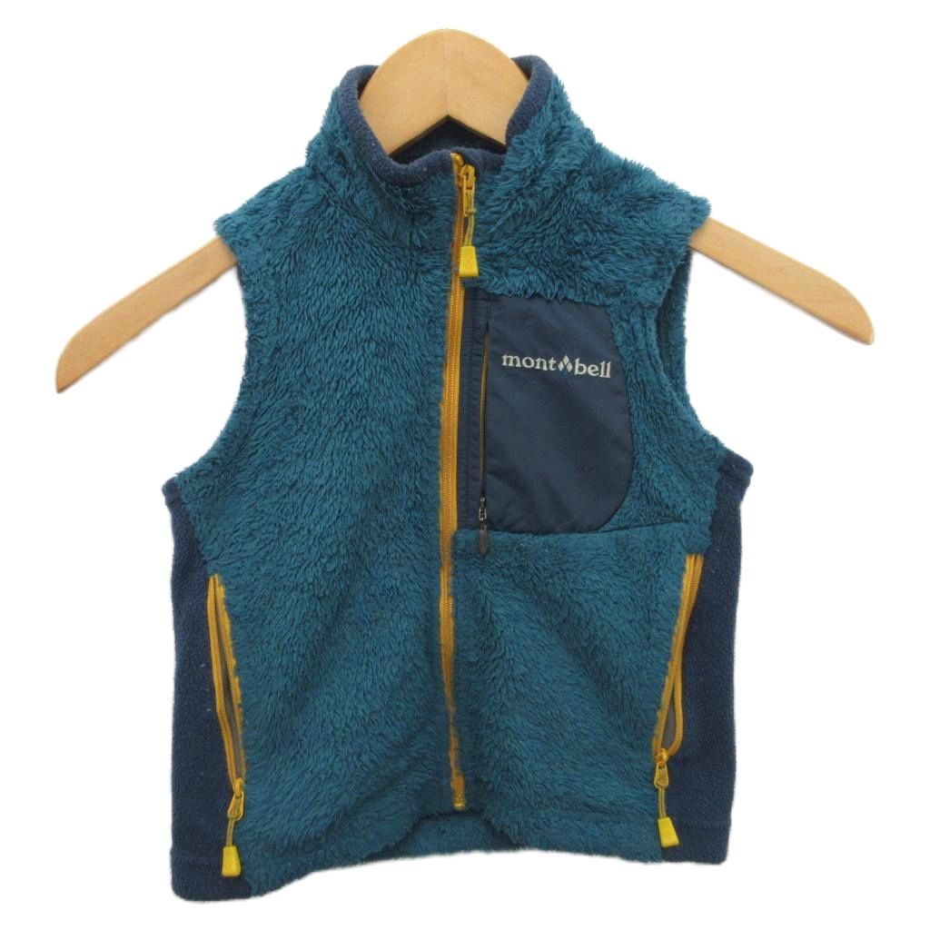 【中古】モンベル Montbell クリマエアベスト フリースベスト 男の子 100cm 青 ブルー 1106495 ■MET2 キッズ 【ベクトル 古着】 251026