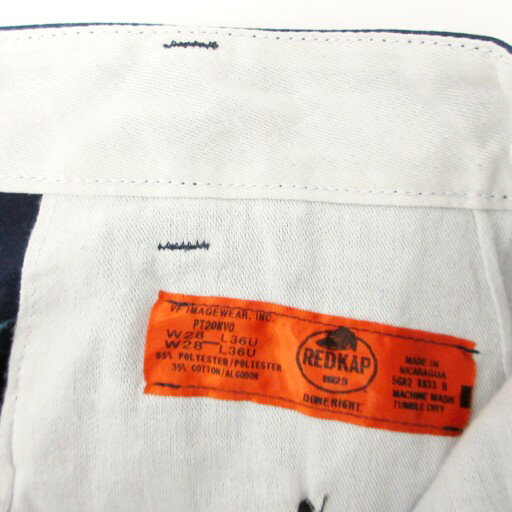 【中古】レッドキャップ RED KAP ワークパンツ チノパン センタープレス 28 紺 ネイビー ■MET2 1021 メンズ 【ベクトル 古着】 251021
