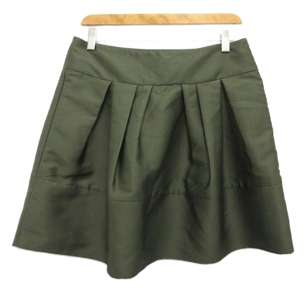 【中古】マックス&コー MAX&CO. 美品 ミニスカート フレア カーキ 42 約L ■MET2 レディース 【ベクトル 古着】 251110(4)