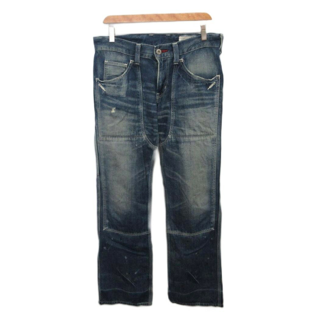【中古】エドウィン EDWIN 50902 デニムパンツ ジーンズ ジップフライ ストレート ローライズ W30 L32 インディゴ E212-2006 メンズ 【ベクトル 古着】 251102