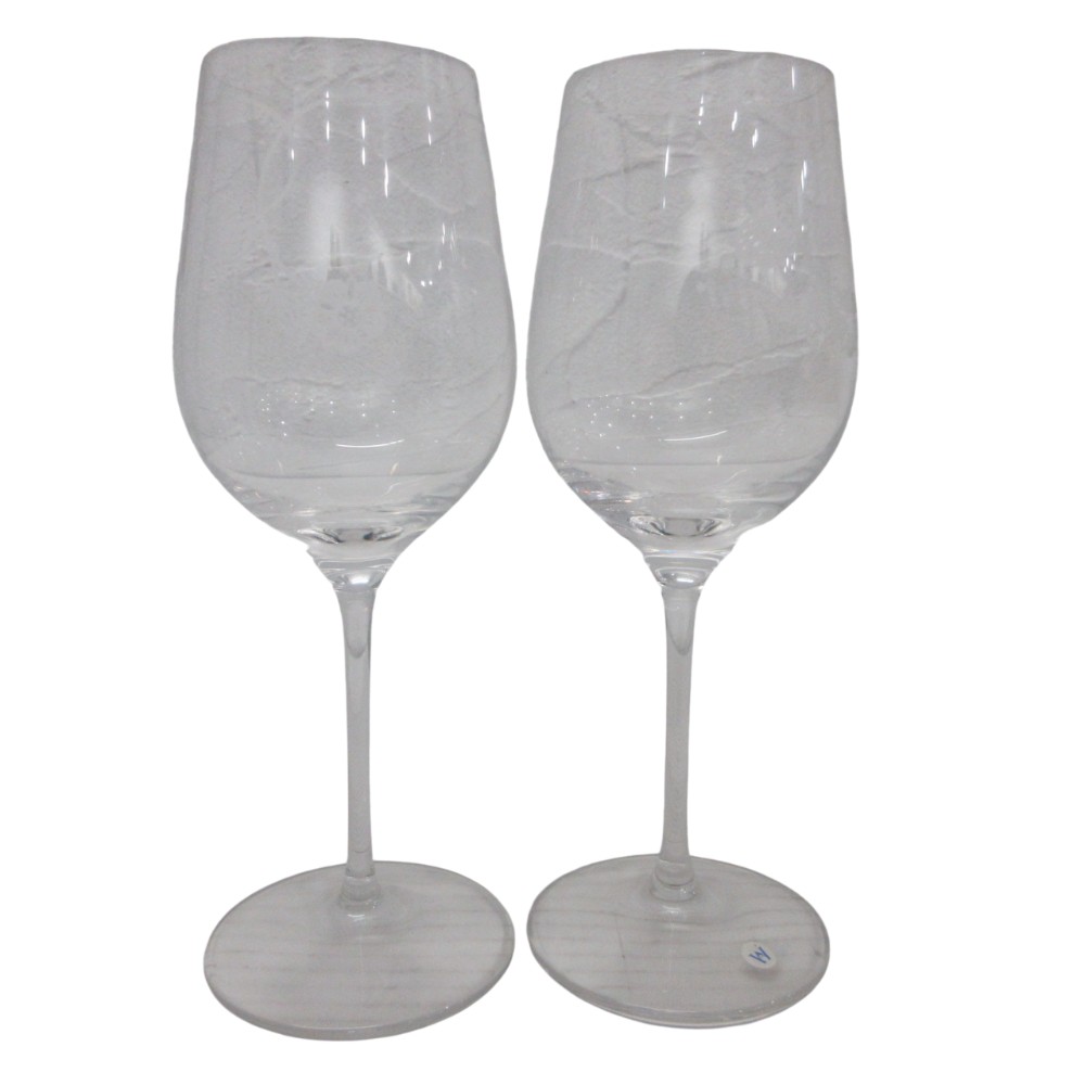 【中古】ウェッジウッド WEDGWOOD 廃盤品 2個セット ペアワイングラス ストロベリー彫刻 洋食器 レディース 【ベクトル 古着】 260122