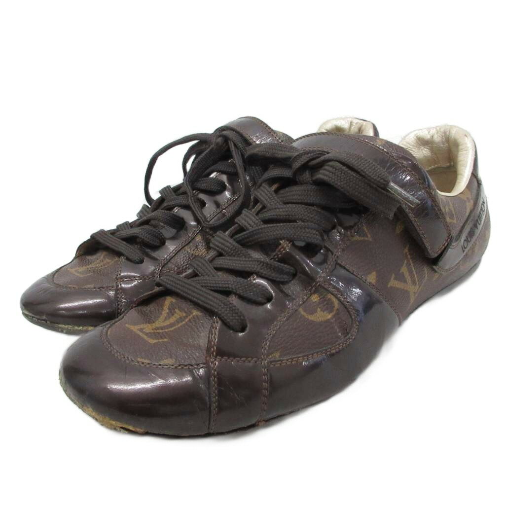 【中古】ルイヴィトン LOUIS VUITTON グローブ・トロッター モノグラム スニーカー シュ ...