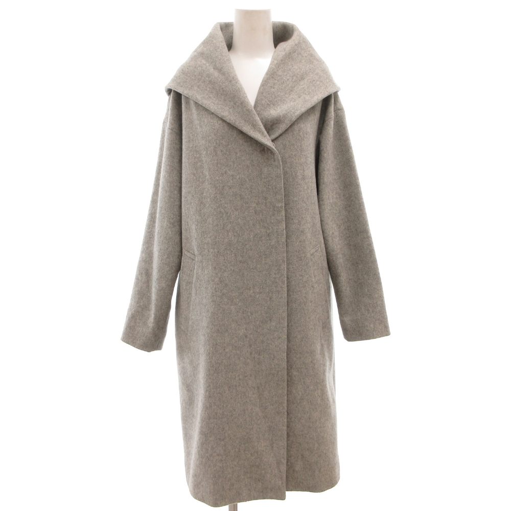 Coat - 【中古】ロートレアモン LAUTREAMONT フーディーコート ウール 38 グレー ロング丈 /NL ■IBO91 レディース 【ベクトル 古着】 260427