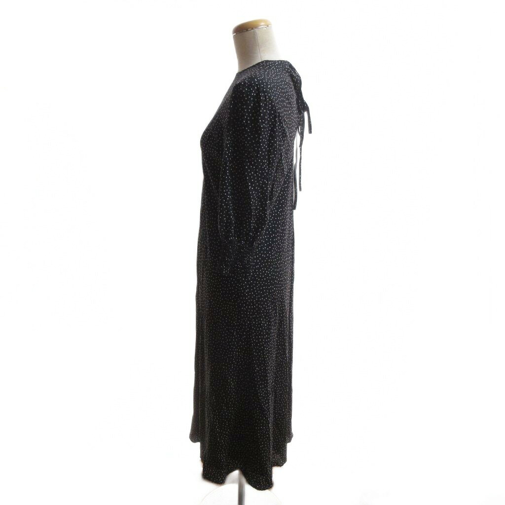 【中古】ミラオーウェン Mila Owen 美品 24SS ワンピース 0 黒 ブラック ドット柄 クルーネック 七分袖 ロング丈 /SJ レディース 【ベクトル 古着】 260424 auc-vector-20878223 ブランド古着の買取販売ベクトル サンプル画像3
