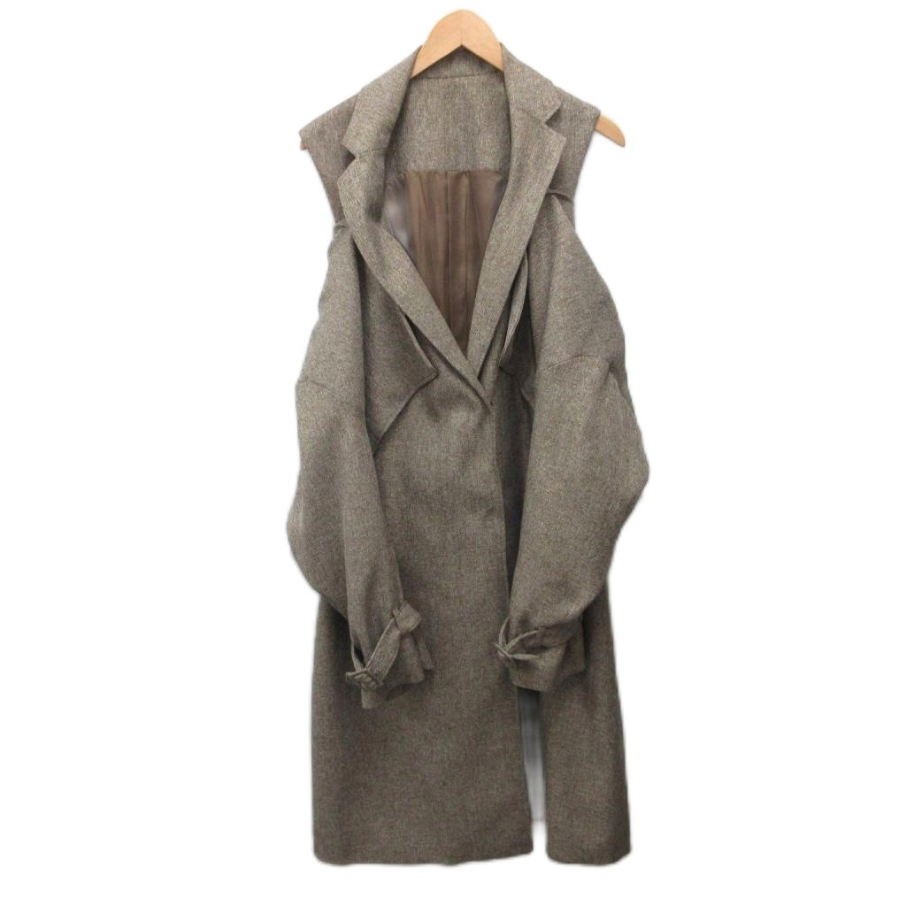 シンプリシテェ Simplicite 3way 美品 ロングコート ジャケット ベスト 22-020-700-8381-4-0 ベージュ F レディース  260525