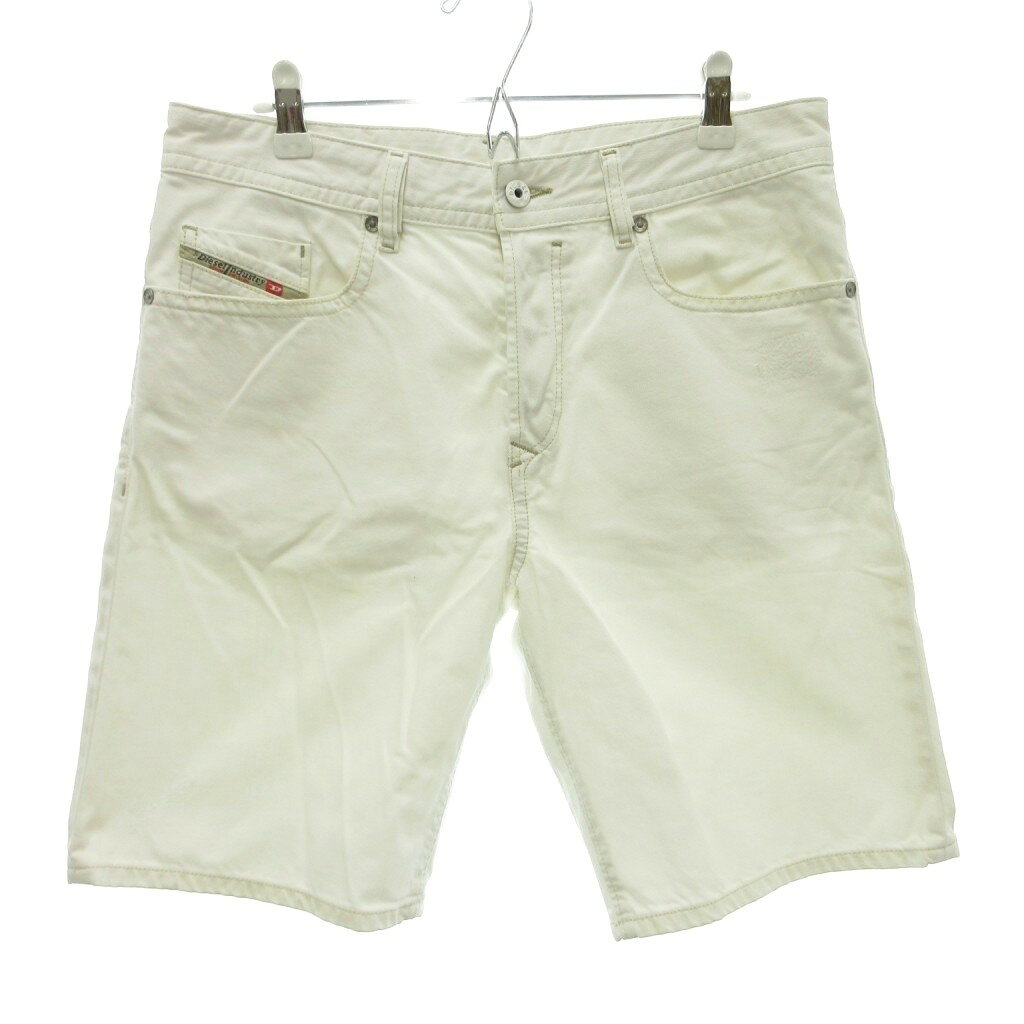 [Used] DIESEL Short Denim Jeans, Button Fly, Size 31, White /TQ Men's [Vector Used Clothing] 260621