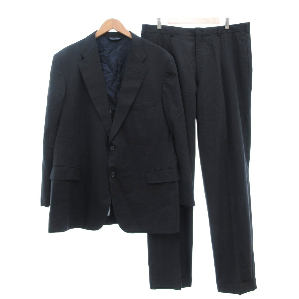 【中古】ブルックスブラザーズ BROOKS BROTHERS 大きいサイズ スーツ ジャケット パンツ シングル チェック柄 グレー ウール /SX ■IBO97 メンズ 【ベクトル 古着】 260618