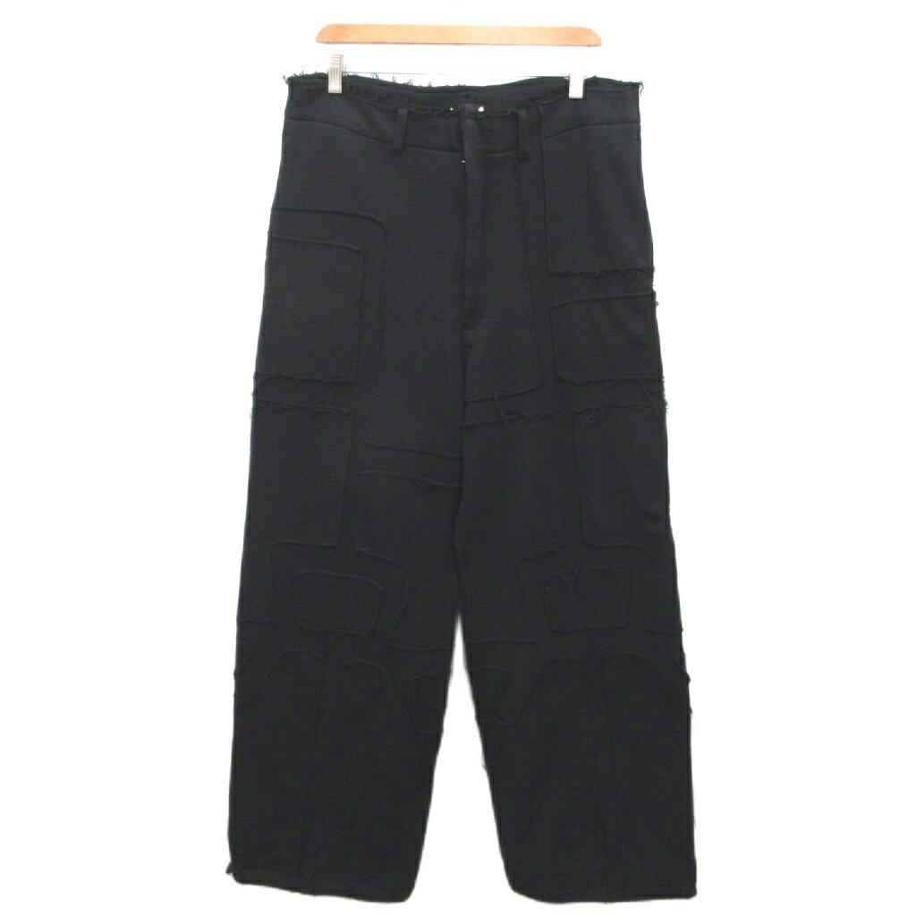 アヴァロン AVALONE 25SS DOBLE MATERIALS MAZE TROUSERS スウェットパンツ ワイド バギー 2 黒 ブラック AS-SS25-SCP メンズ  260617