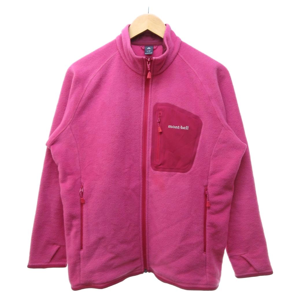 【中古】モンベル Montbell クリマプラス100 フリースジャケット ブルゾン L-W ピンク 1106592 ■IBO103 レディース 【ベクトル 古着】 260913