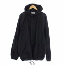 【中古】バレンシアガ BALENCIAGA 22SS ロゴ総柄ナイロンブルゾン マウンテンパーカー XS 黒 ブラック 681452 /KH ■SH メンズ 【ベクトル 古着】 240115