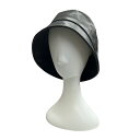 【中古】未使用品 キジマタカユキ KIJIMATAKAYUKI LEATHER BUCKET HAT レザー バケットハット 241001-01 黒 ブラック 3 帽子 メンズ 【ベクトル 古着】 240607(4)
