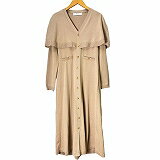 【中古】ハーリップトゥ Her lip to Daria 2Way Knit Dress ニットワンピース ロング丈 S ピンクベージュ 1224205087 ■ST レディース 【ベクトル 古着】 240803