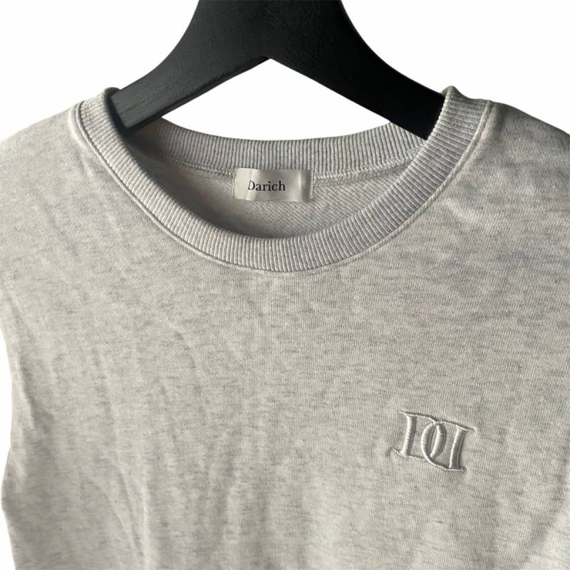【中古】Darich ダリッチ ロゴ 刺繍 スウェット フリル ミニ ワンピース グレー 灰 Free 1124140473 レディース 【ベクトル 古着】 241022