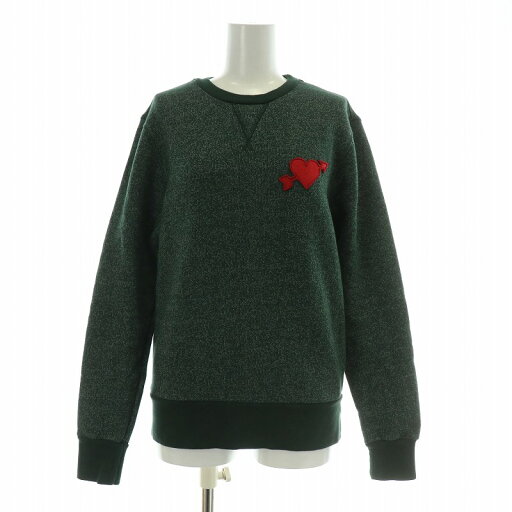 【中古】アミ アレクサンドル マテュッシ ami alexandre mattiussi スウェット トレーナー 長袖 クルーネック ロゴ 刺繍 F 緑 グリーン /BB レディース 【ベクトル 古着】 250215 【中古】アミ アレクサンドル マテュッシ ami alexandre mattiussi スウェット トレーナー 長袖 クルーネック ロゴ 刺繍 F 緑 グリーン /BB レディース 【ベクトル 古着】 250215
