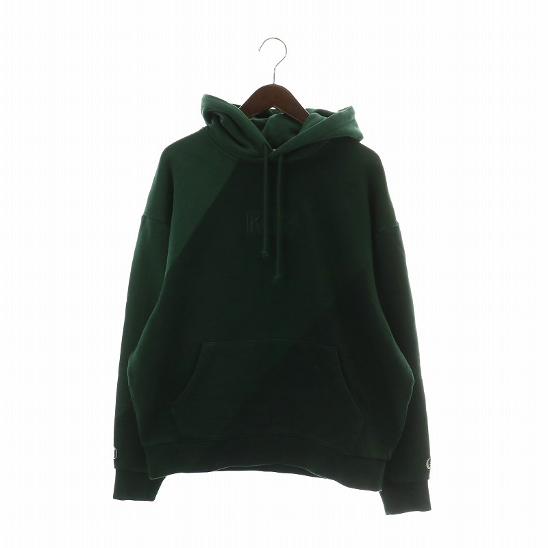 【中古】キスニューヨークシティ KITH NYC × BMW Vintage Nelson Hoodie Vitality パーカー スウェット 長袖 プルオーバー ロゴ 刺繍 M 緑 グリーン KHM033038-345 /XZ ■GY18 メンズ 【ベクトル 古着】 250402