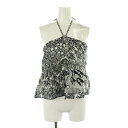 【中古】ヒステリックグラマー HYSTERIC GLAMOUR 24SS HYS MANDARA柄 チューブトップブラウス プルオーバー 総柄 F 黒 白 ブラ...