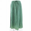 【中古】ラモワールドゥリュクス larmoire de luxe フレアスカート ミモレ ロング 38 緑 グリーン /OU レディース 【ベクトル 古着】 2...
