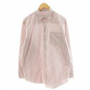 【中古】オーラリー AURALEE 23SS FINX STRIPE SHIRT シャツ 長袖 ストライプ 1 赤 レッド A23SS01DS /AN31 メンズ 【ベクトル 古着】 250715(4)