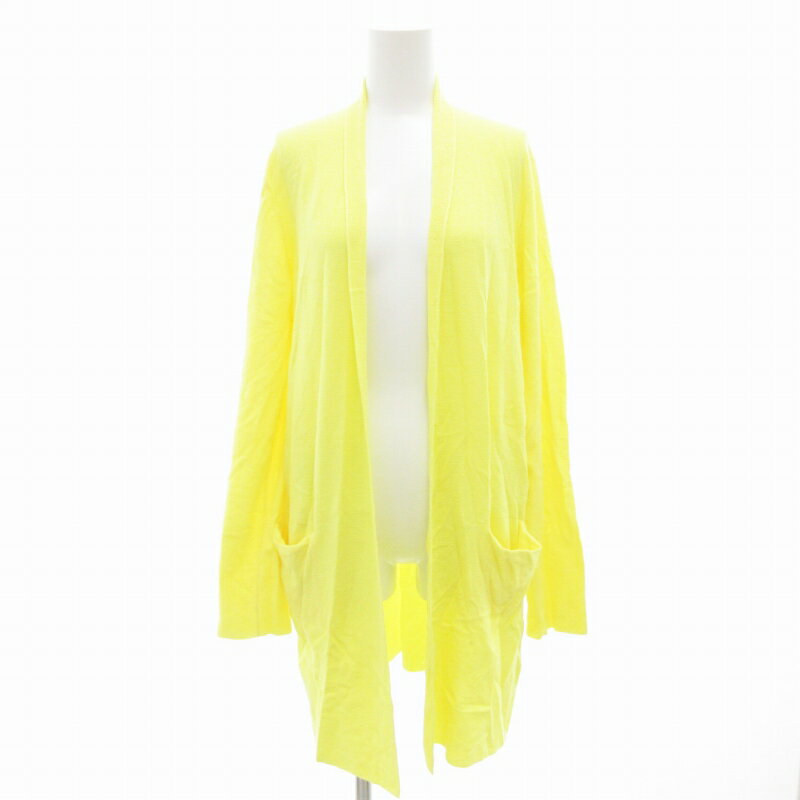 【中古】ドゥクラッセ DoCLASSE ロングカーディガン 羽織 長袖 薄手 L 黄 イエロー /GV レディース 【ベクトル 古着】 250730