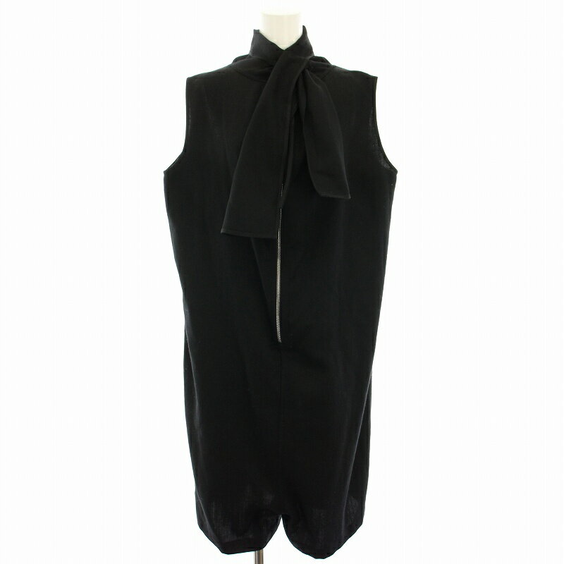 【中古】リックオウエンス Rick Owens 19AW ウールジャンプスーツ WOOL JUMPSUIT オールインワン ノースリーブ IT38 黒 ブラック RP19F5526-WT /YT レディース 【ベクトル 古着】 250728