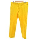 【中古】ピーティーゼロウーノ PT01 Antibes slim fit スラックス チノパン ボタンフライ ストレッチ 52 黄 イエロー /BS メンズ 【ベクトル 古着】 250908(4)