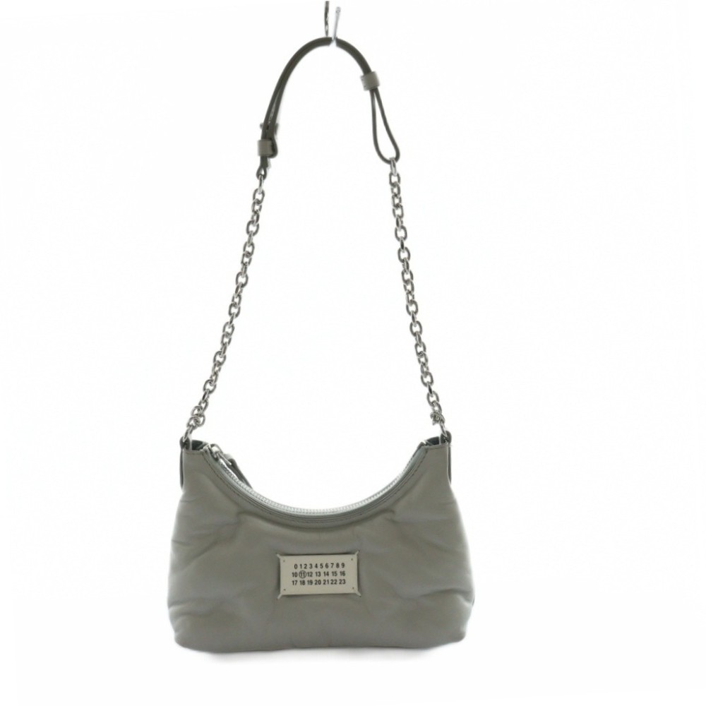メゾンマルジェラ Maison Margiela GLAM SLAM HOBO MICRO グラムスラム ホーボー マイクロ ハンドバッグ ショルダー 肩掛け チェーン ライトグレー SB3WG0024 /AQ ■OS レディース  260309
