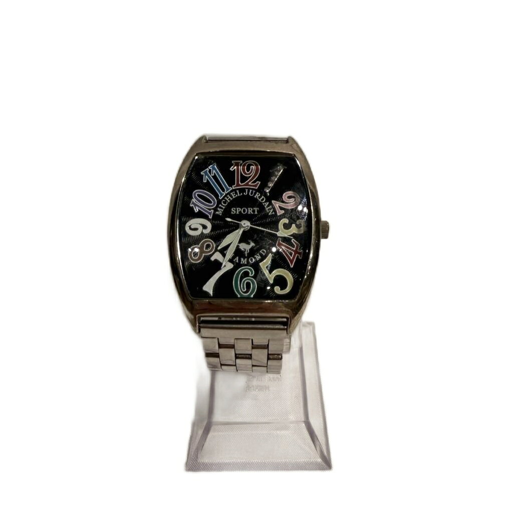 【中古】ミッシェルジョルダン MICHEL JURDAIN SPORTクォーツ 腕時計 黒文字盤 ジャンク ■GY99 レディース 【ベクトル 古着】 260331実寸サイズバンド幅：1.5cm　腕周り：18cm　ケース・タテ：3.8mm　ケース・ヨコ（リューズは除く）：3mm　　素材ステンレス色黒文字盤 シルバーカラー状態・動作未確認 ・風防に小傷 ・バンドに小傷 上記の状態につき、ジャンク品扱いとさせていただきます。 ※ジャンク品につきましては、返品・交換・修理・動作保証は承っておりません。現状をよくご理解の上ご検討ください。付属品なし備考・動作未確認商品のお問い合わせの回答を休止しております。＊各商品ページの商品詳細等をご確認の上ご購入ください。【中古】ミッシェルジョルダン MICHEL JURDAIN SPORTクォーツ 腕時計 黒文字盤 ジャンク ■GY99 レディース 【ベクトル 古着】 260331状態ランク　”D”詳細については、下記および「状態ランクについて」ページをご覧ください。未使用・新品の商品ほぼ新品同様の商品使用感が少なく、かなり状態の良い商品使用感はあるが、傷や汚れの少ない商品使用感の他、傷や汚れが見られる商品かなり大きな傷みがある難あり商品※S〜CランクはUSED品となりますので、使用感をご理解の上でご入札下さい。状態ランクについてinformation実寸サイズバンド幅：1.5cm　腕周り：18cm　ケース・タテ：3.8mm　ケース・ヨコ（リューズは除く）：3mm　　素材ステンレス色黒文字盤 シルバーカラー状態・動作未確認 ・風防に小傷 ・バンドに小傷 上記の状態につき、ジャンク品扱いとさせていただきます。 ※ジャンク品につきましては、返品・交換・修理・動作保証は承っておりません。現状をよくご理解の上ご検討ください。付属品なし備考・動作未確認商品のお問い合わせの回答を休止しております。＊各商品ページの商品詳細等をご確認の上ご購入ください。本商品は一点物です他サイトや店舗にて販売している商品です。多少のお時間差にて欠品になることもございます。予めご了承頂ますようお願い致します。ベクトル・サイズガイドはこちらこの商品と同じブランドの商品を見る