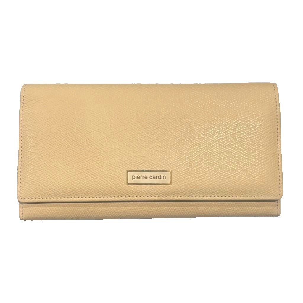 Rakuten - 【中古】ピエールカルダン Pierre Cardin 長財布 スナップボタン レザー アイボリー ■GY99 レディース 【ベクトル 古着】 260416