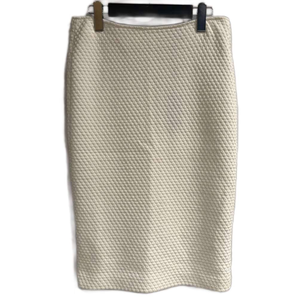 【中古】未使用品 エンポリオアルマーニ EMPORIO ARMANI タグ付き ひざ丈 スカート 白 ホワイト 42 M位 レディース 【ベクトル 古着】 260423
