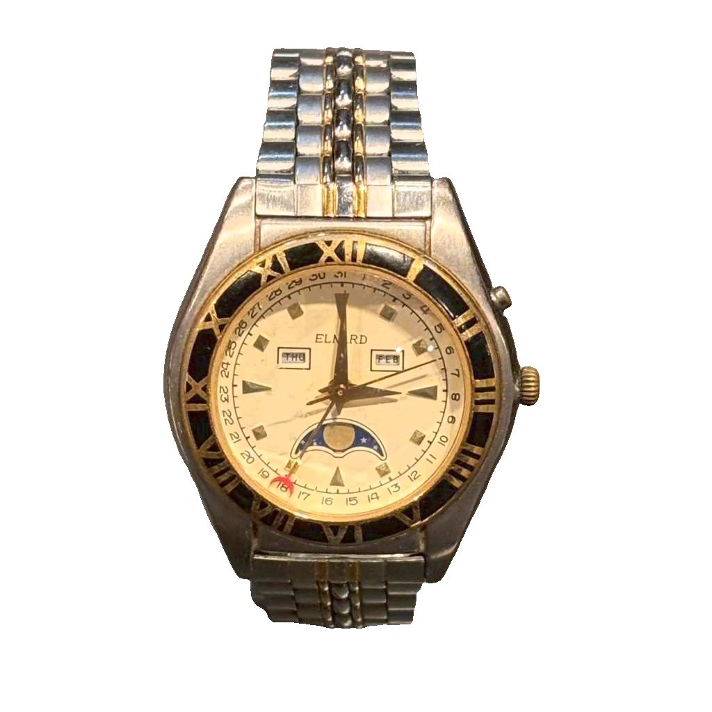 【中古】エルナード ELNARD 腕時計 ジャンク クォーツ シルバーカラー ■GY99 メンズ 【ベクトル 古着】 260428