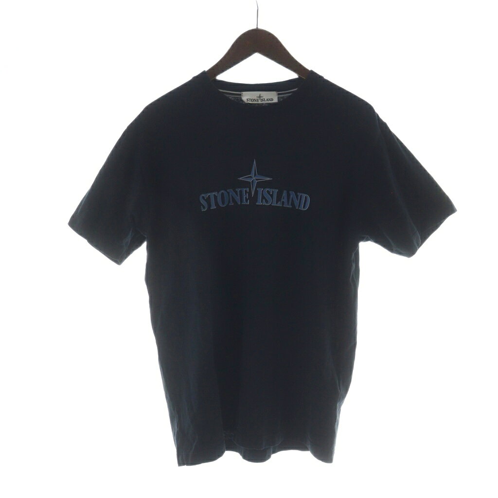 樂天商城 - 【中古】ストーンアイランド STONE ISLAND Tシャツ カットソー ロゴ プリント クルーネック半袖 M 黒 ブラック 81152NS80 ■GY44 /MQ メンズ 【ベクトル 古着】 260522