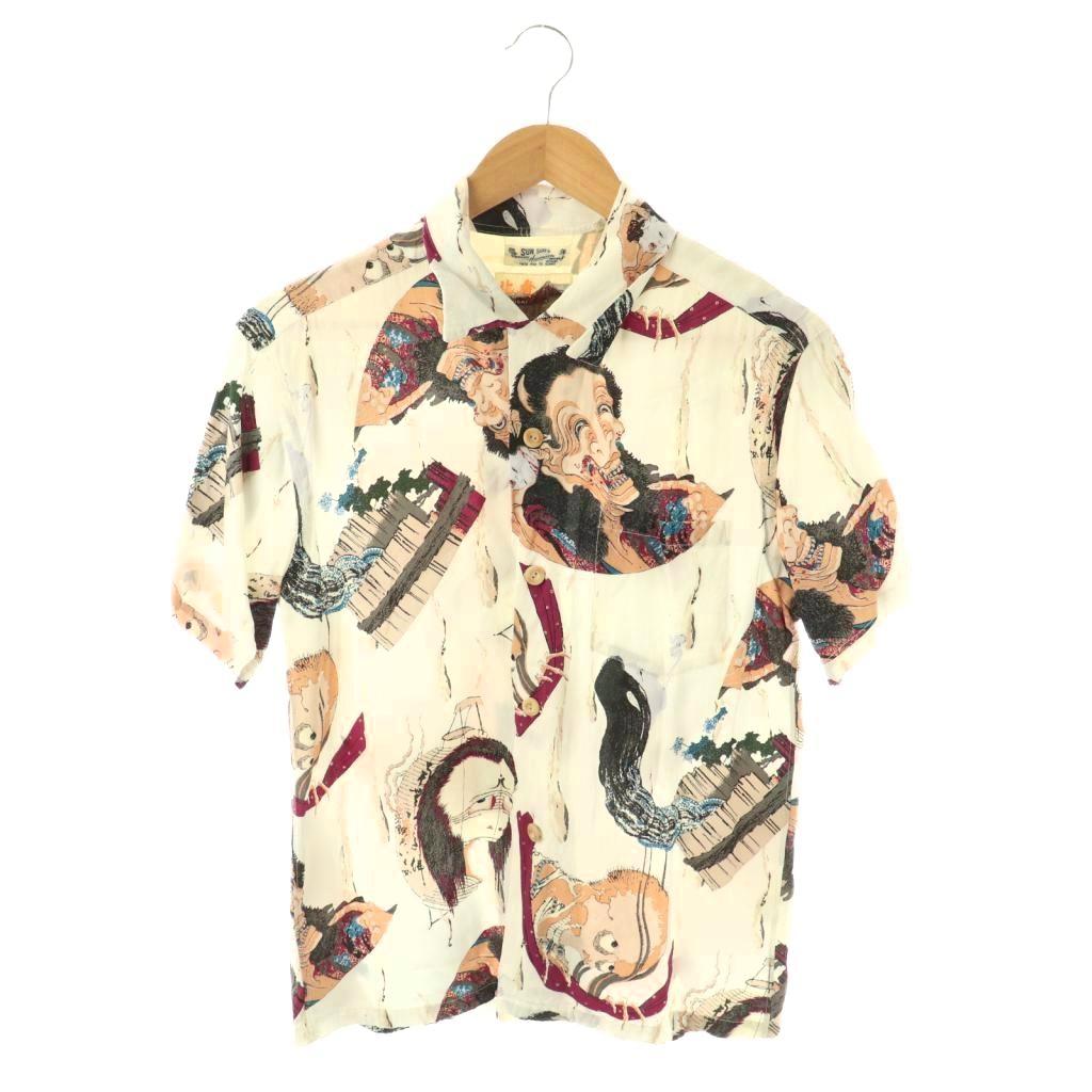 【中古】サンサーフ 東洋 SUN SURF ×葛飾北斎 SPECIAL EDITION S/S レーヨンシャツ 半袖 総柄 M ホワイト マルチカラー /ES ■OS ■AD メンズ 【ベクトル 古着】 260520（楽天・ブランド古着の買取販売ベクトル）