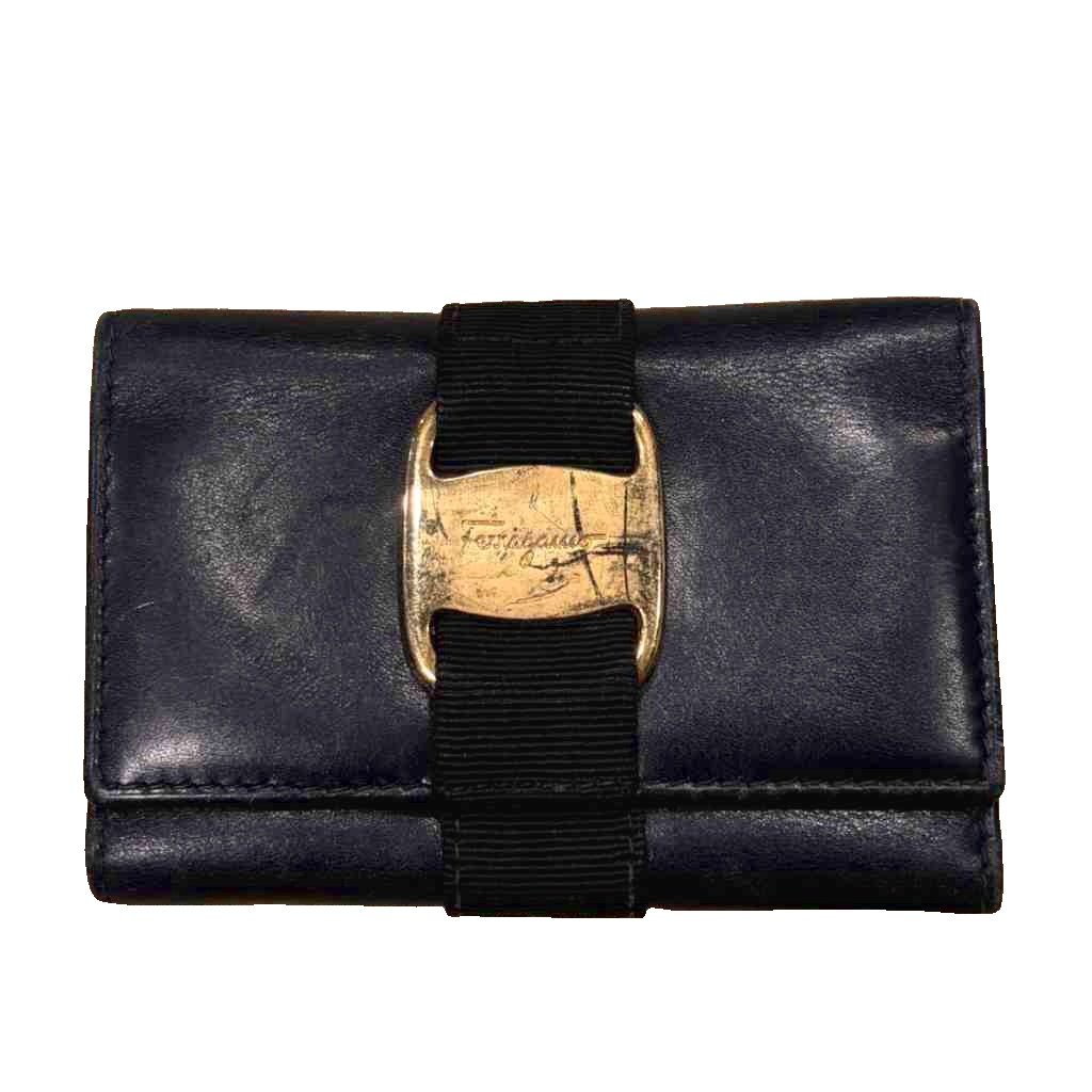 【中古】サルヴァトーレフェラガモ Salvatore Ferragamo キーケース レザー 6連 黒 ブラック ■GY99 メンズ 【ベクトル 古着】 260523