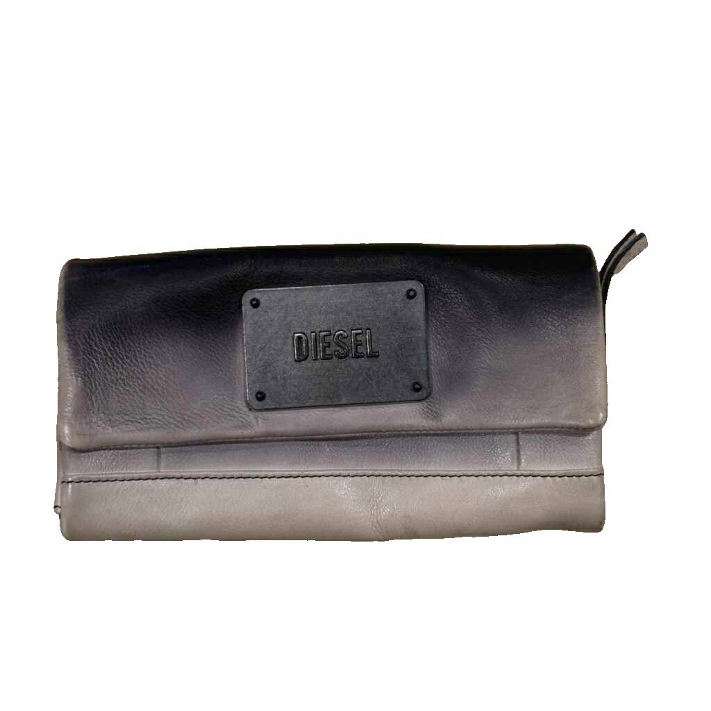 【中古】ディーゼル DIESEL 長財布 グラデーション スナップボタン グレー系 ■GY99 メンズ 【ベクトル 古着】 260523