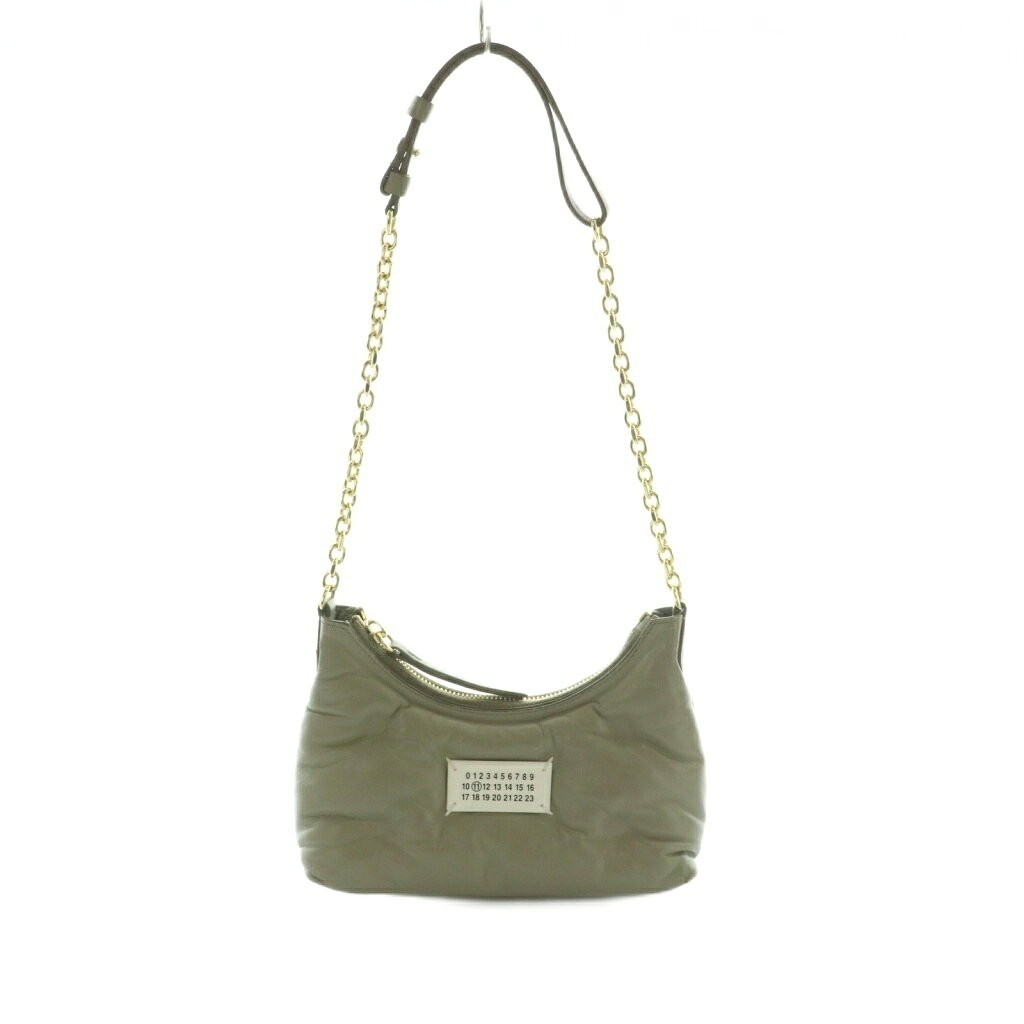 メゾンマルジェラ 11 Maison Margiela 11 Glam Slam チェーンショルダーバッグ ハンドバッグ レザー 羊革 グレージュ SB1WG0021 P4300 T2325 /MI ■OS メンズ レディース  260530