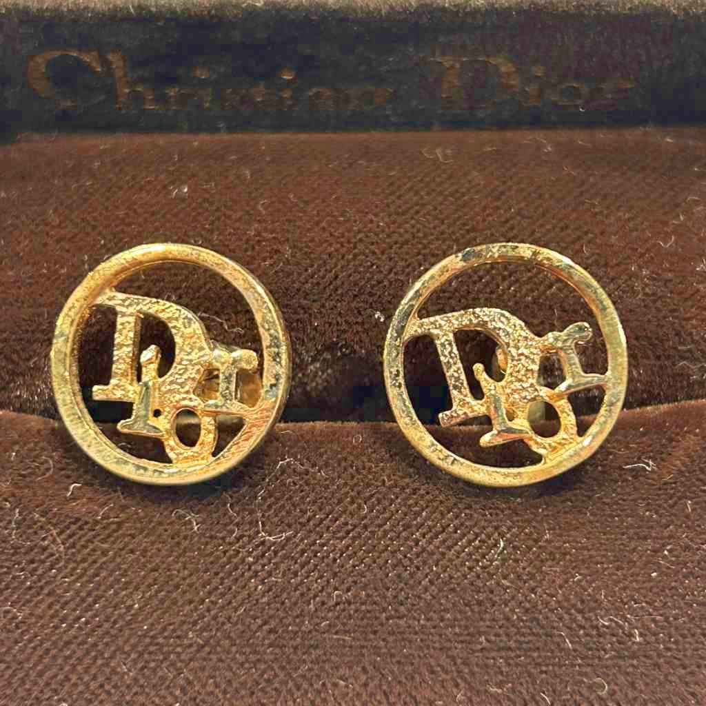 【中古】クリスチャンディオール Christian Dior Monsieur カフスボタン ロゴ ゴールドカラー ■GY99 メンズ 【ベクトル 古着】 260606