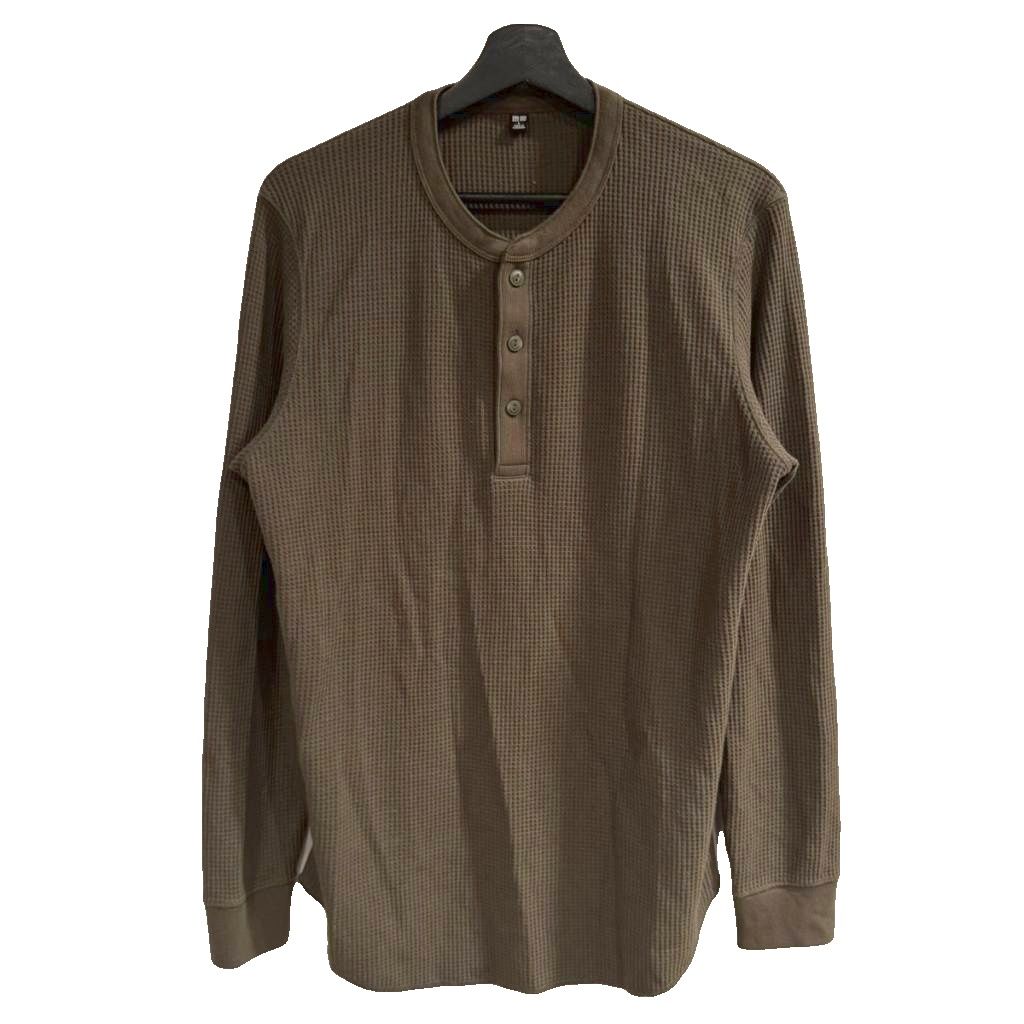 ユニクロ ワッフルヘンリーネックTシャツ