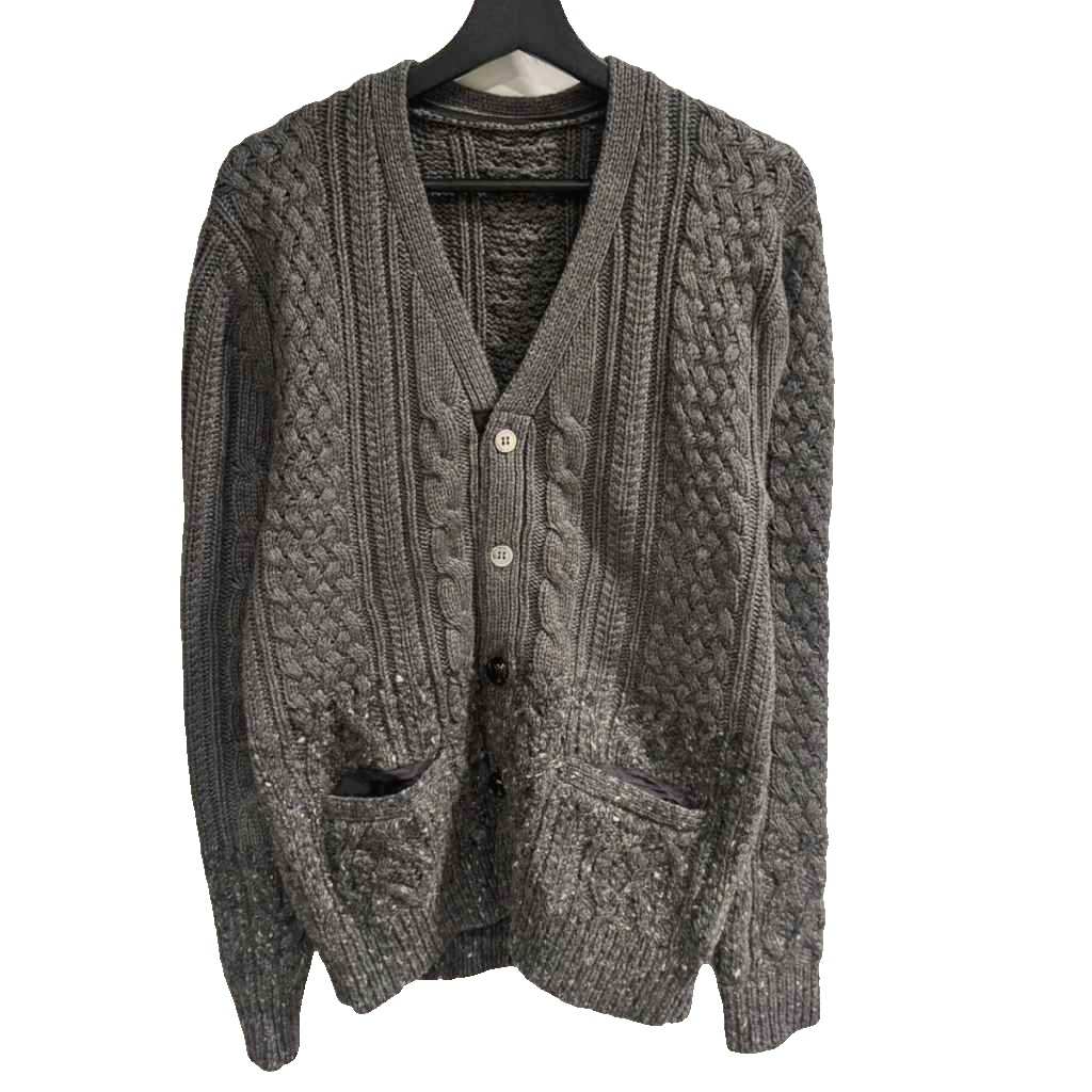 sacai カシミヤ 異素材切替カーディガン 裾ドローコード グレー 楽天市場】sacai 中古（カーディガン｜トップス）：メンズファッション