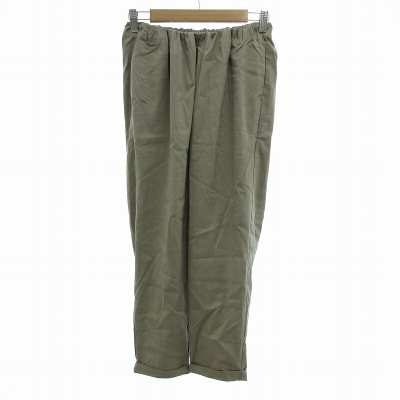 【中古】マルシャルテル MARECHAL TERRE テンセルナイロンツイルパンツ イージーパンツ クロップド丈 2 カーキ系 /UO レディース 【ベクトル 古着】 250423