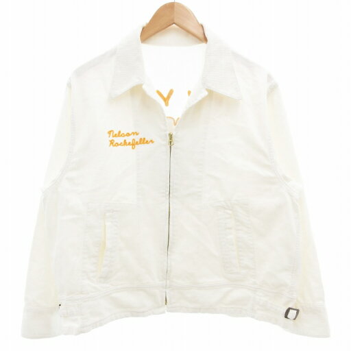 【中古】スリフティールック THRIFTY LOOK FFA JACKET NEWYORK CANTON コーデュロイジャケット ジップアップ 刺繍 ステッチ 白 ホワイト TL23F00600 /GV メンズ 【ベクトル 古着】 250505 【中古】スリフティールック THRIFTY LOOK FFA JACKET NEWYORK CANTON コーデュロイジャケット ジップアップ 刺繍 ステッチ 白 ホワイト TL23F00600 /GV メンズ 【ベクトル 古着】 250505