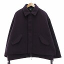 【中古】ハレ HARE ウーリーテックレイヤードブルゾン 比翼仕立て メルトン S パープル /UO メンズ 【ベクトル 古着】 250515