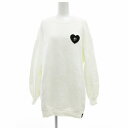 【中古】ダブルスタンダードクロージング ダブスタ DOUBLE STANDARD CLOTHING 23SS トレーナー スウェット ハートワッペン F 白 ホ...